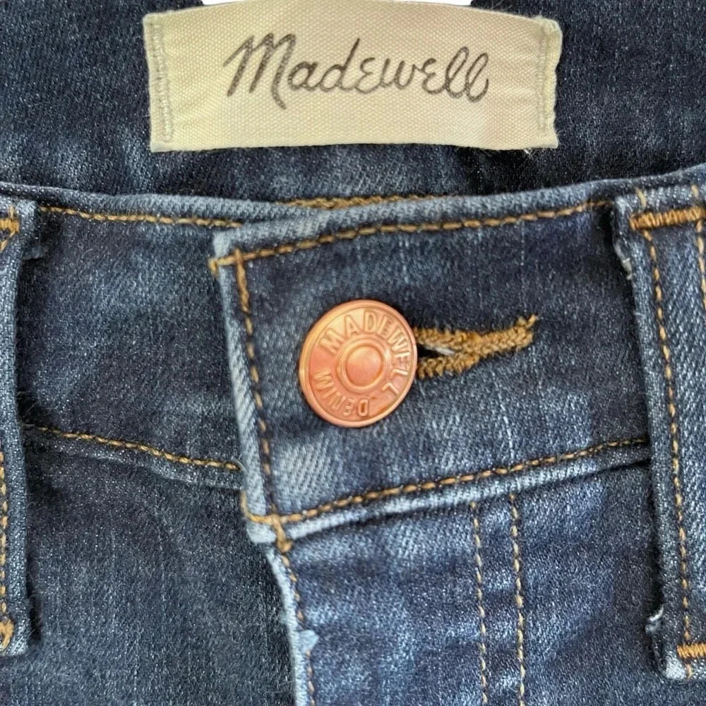 Madewell 10" High-Rise Skinny Jeans in Hayes Wash Women's Size 25 - Picture 7 of 15